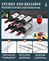 Flaschenhalter Kühlschrank Stapelbar 8 Flaschen - Effizienter Flaschen Organizer für Kühlschrank und Schrank, Praktisches Weinregal Stapelbar für Ordnung und Stabilität (2 Schichten 8 Flaschen) – Ansicht 5