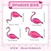 Yuntau 30 Pcs Summer Beach Pink Flamingo Yard Signs with 60 Stakes 4 Styles Flamingo Lawn Signs for Indoor Outdoor Home Decorations Tropical Yard Lawn Patio Accessories Party Supplies