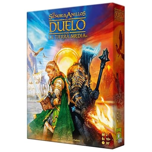 Repos Production - El Señor de los Anillos: Duelo por la Tierra Media Juego de Mesa - Juego de Estrategia para 2 Jugadores - Creado por Antoine Bauza y Bruno Cathala - Edades 10+, 30 Minutos de Juego | Ya disponible en tu tienda friki favorita! En mundofriki.es!