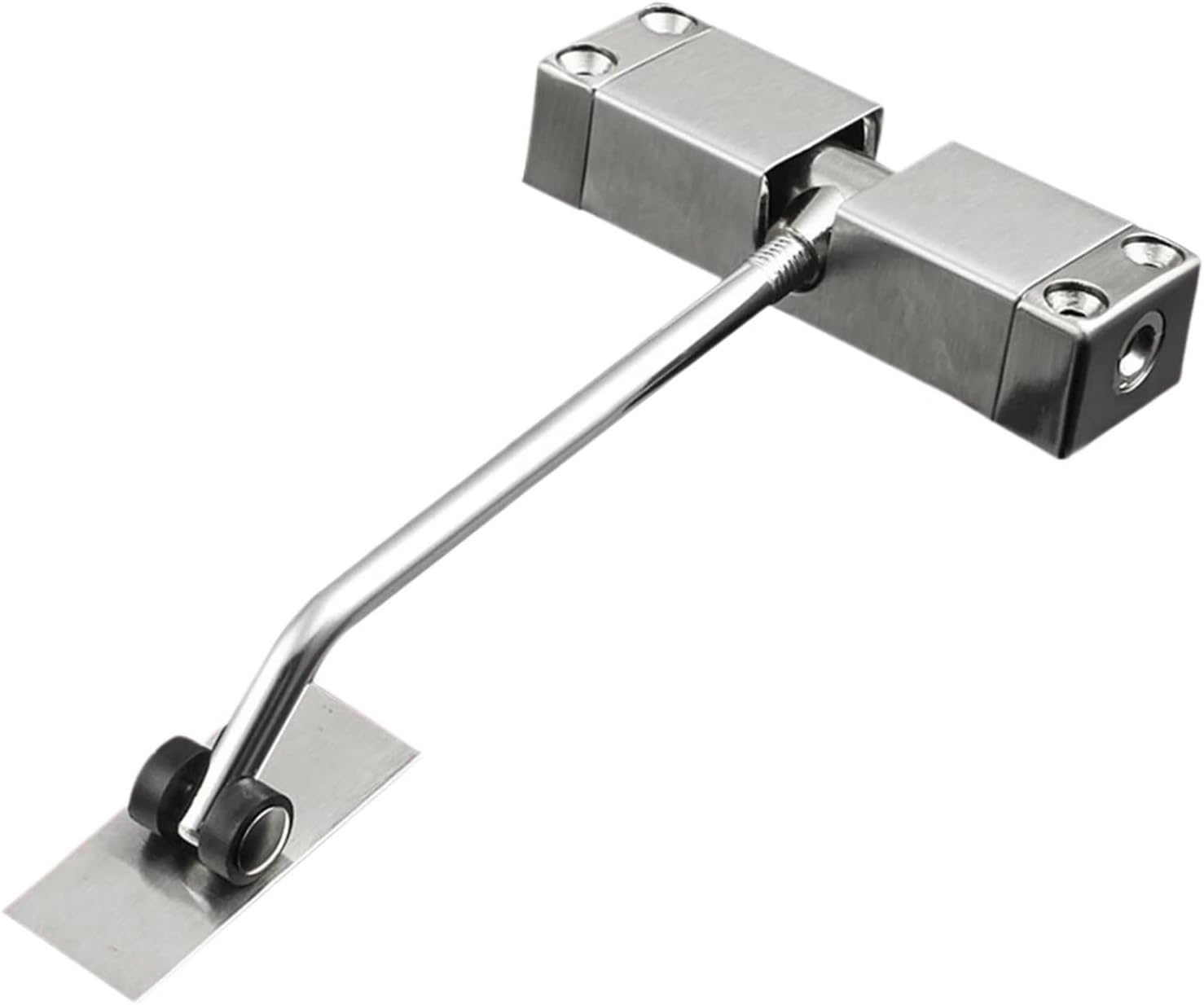 Stainless Steel Automatic Spring Door Closer Closing Device Can Adjust The Furniture Hardware(Silver)