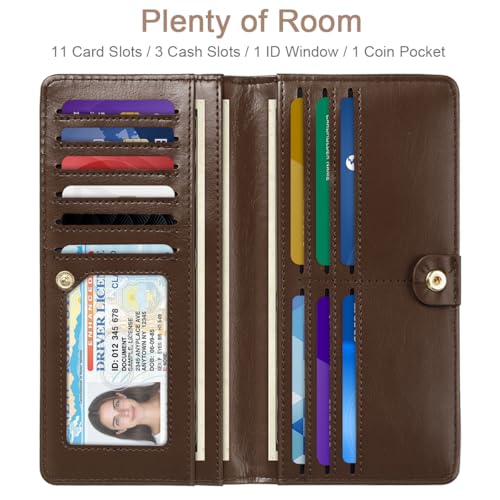 Image of Wallet Women Bifold Faux Crocodile Leather Slim Thin Long Wallets