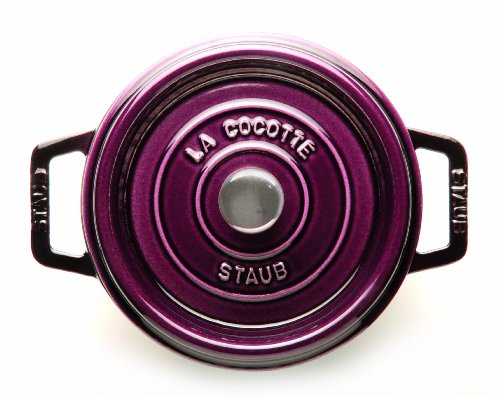 Image of Staub 4 Quart Round Cocotte, Aubergine