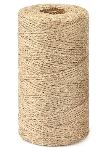 G2PLUS 100M Braun Juteschnur, 1.5mm Jute Schnur für Garten, 2-Lagig Bastelschnur für Basteln, Jute Dekokordel für DIY Kunstgewerbe Gartenarbeit