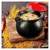 Retención de calor duradera: las cacerolas tienen un diseño de fondo plano, que absorbe el calor rápida y uniformemente. Después de que la llama se extingue, recoge eficazmente energía para almacenar calor. Disfruta de carnes extra suculentas cocidas lentamente y ricos guisos de una sola olla.