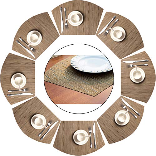 StarVast Round Table Wedge Placemats Set of 8, Heat Resistant Table Placemat 70%