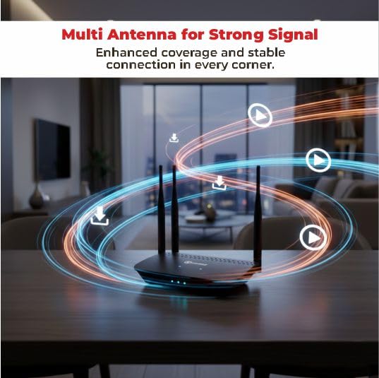 Image of Trueview R500 4G Wi-Fi Router with Wi-Fi 6 Support | SIM Based Internet Router with LAN Port | Plug & Play Wireless Router for Home, Office & CCTV | Made in Bharat