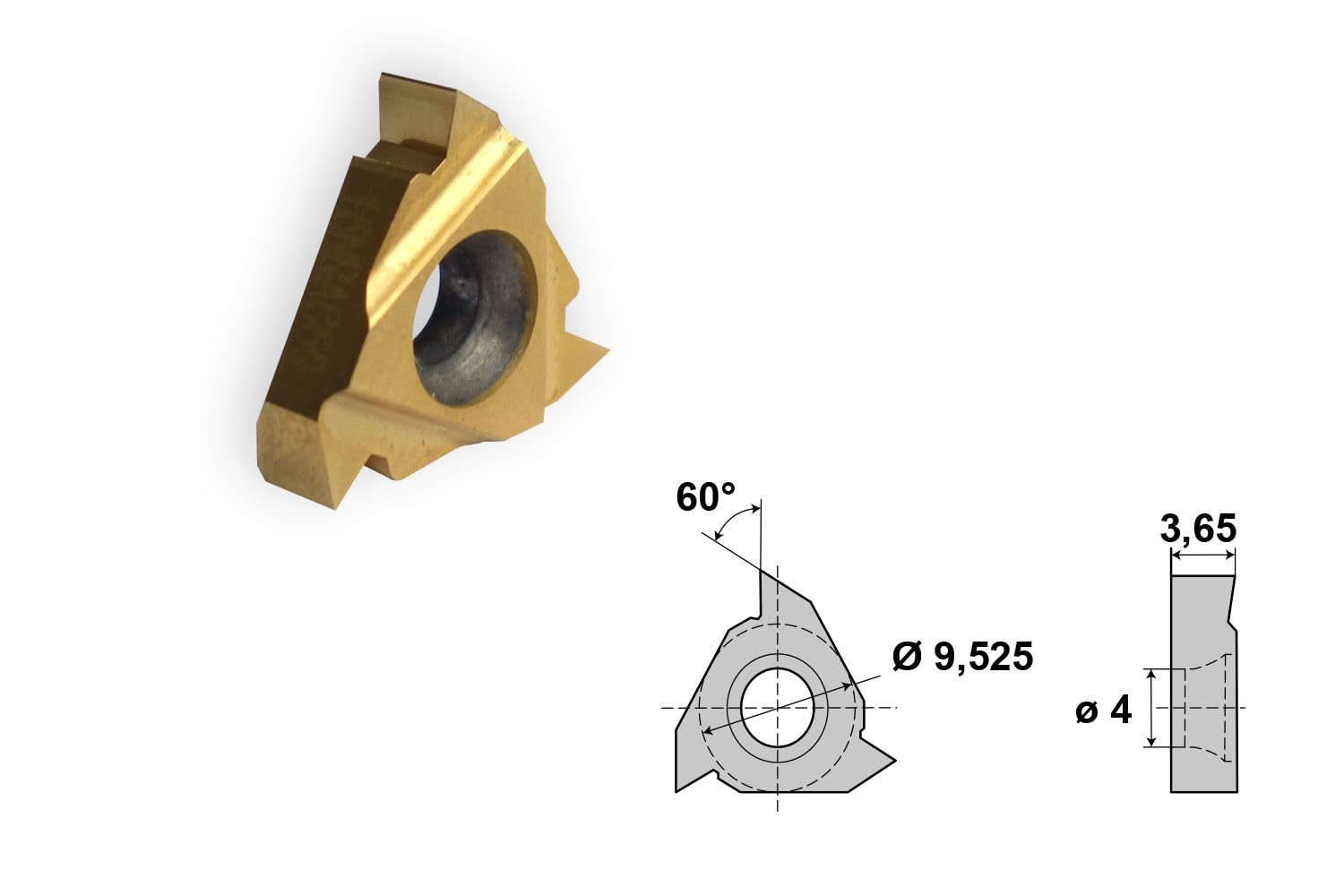 PAULIMOT Bohrstange für Innengewinde 12 mm SIR0012M16