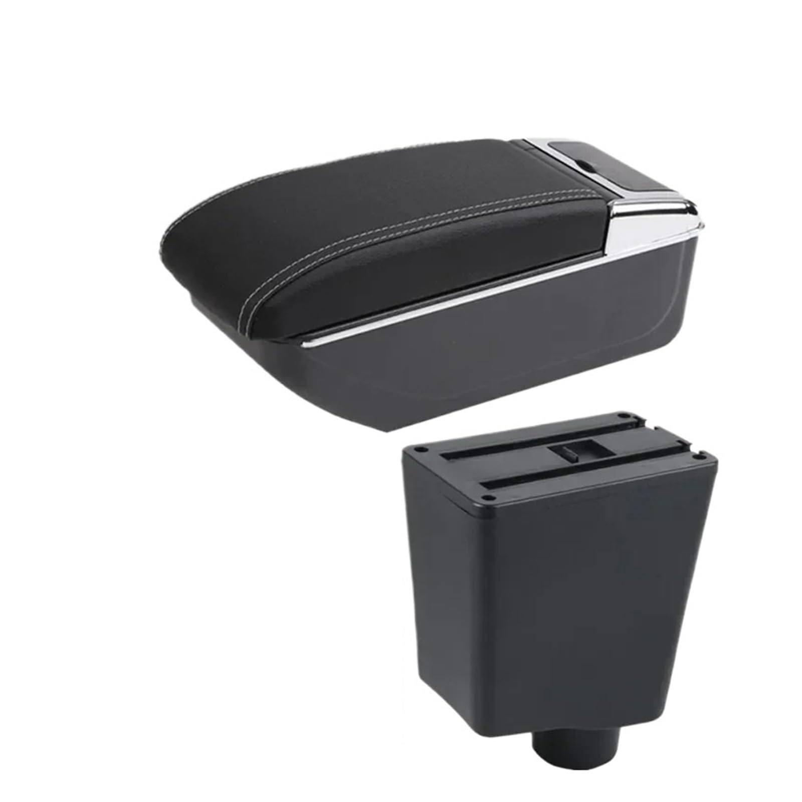 Ecbugat B White Line No Usb For Captur For Clio 3 Iii Car Armrest Box Accessories Storage Parts Dedicated Interior Retrofit Car Armrest Box(B White Line No Usb)