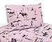 4pc Queen Sheet Set for Western Cowgirl Bedding Collection by Sweet Jojo Designs - Cowgirl Horse Print