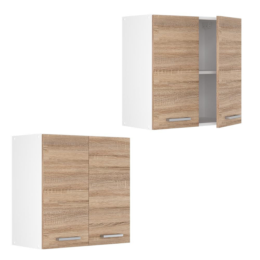 Vicco Pensile da cucina R-Line, Sonoma, 60 cm, per la libera combinazione all'interno di sistemi cucina modulari