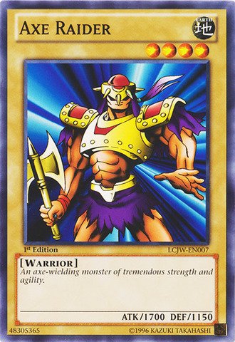 Amazon.com: YU-GI-OH! - Axe Raider (LCJW-EN007) - Legendary
