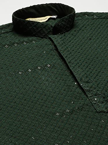 Image of Rajubhai Hargovindas Men Chikankari and Sequin Work Kurta