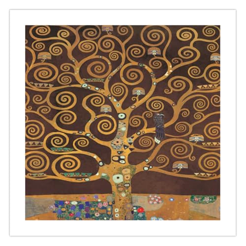 Tree of Life Gustav Klimt poster papier Fine Art affiche murale décoration salon marron