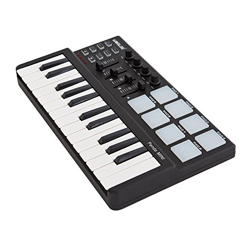 ammoon Worlde Panda mini Portable Mini 25-Key USB Keyboard and Drum Pad MIDI Controller