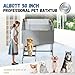 Albott 50 in Professional Dog Washing Station - 304 Stainless Steel Pet Bathtub with Stairs Features Adjustable 3-Speed Showerhead, Removable Grates, Easy to Clean, L-Size (Left)