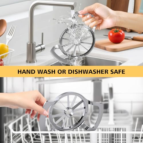 Miniatura 6 de Savorliving Cortador De Manzanas De 12 Cm, Vaciador De Manzana Extragrande De 12 Cuchillas, Pelador De Manzanas De Acero Inoxidable Resistente Con Sistema De Cuchillas De Seguridad Actualizado
