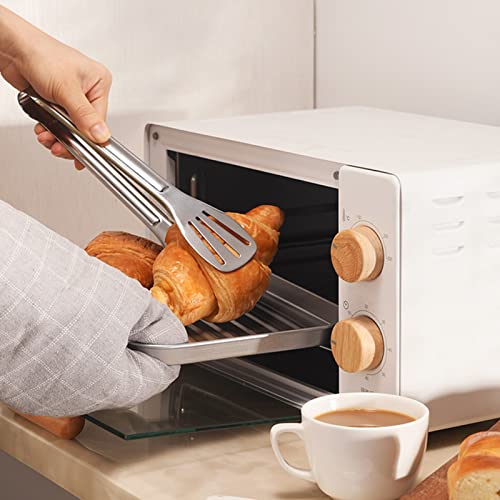 BEHAHAI 2PCS Food Serving Tongs, 7'' Stainless Steel Buffet Tongs Frying BBQ Kitchen Cooking Salad for Bread Cake Wedding Utensils Party Candy Bar, Silver - Image 7