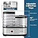 OSTBA Food Dehydrator Machine Adjustable Temperature & 72H Timer, 5-Tray Dehydrators for Food and Jerky, Fruit, Dog Treats, Herbs, Snacks, LED Display, 240W Electric Food Dryer, Recipe Book