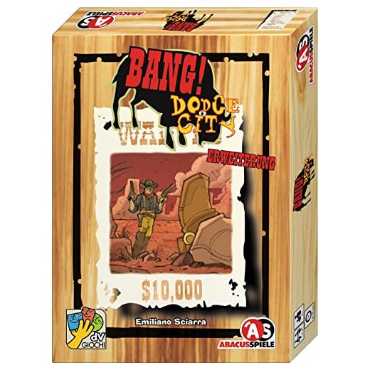 ABACUSSPIELE 38158 - Bang! - Dodge City, Erweiterung zum Bang! Westernkartenspiel, Orange