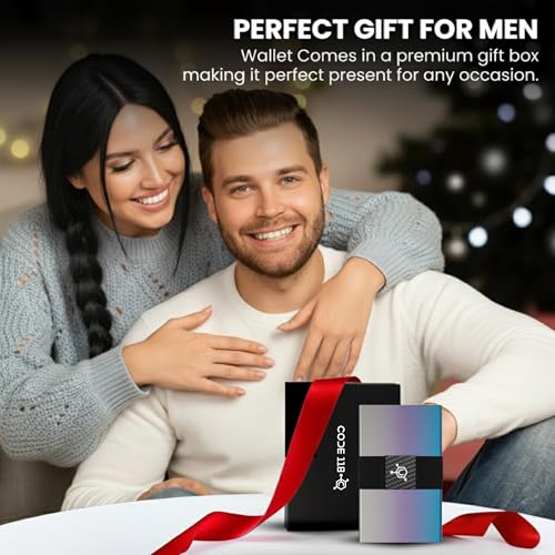 Image of CODE 118 Wallet - Premium Automatic Smart Wallet, RFID Blocking, Pop Up Mens Minimalist Metal Wallet, 6061-T6 Aerospace-Grade Aluminum, Genuine 3K Carbon Fiber (Classic, Ombre Fade)