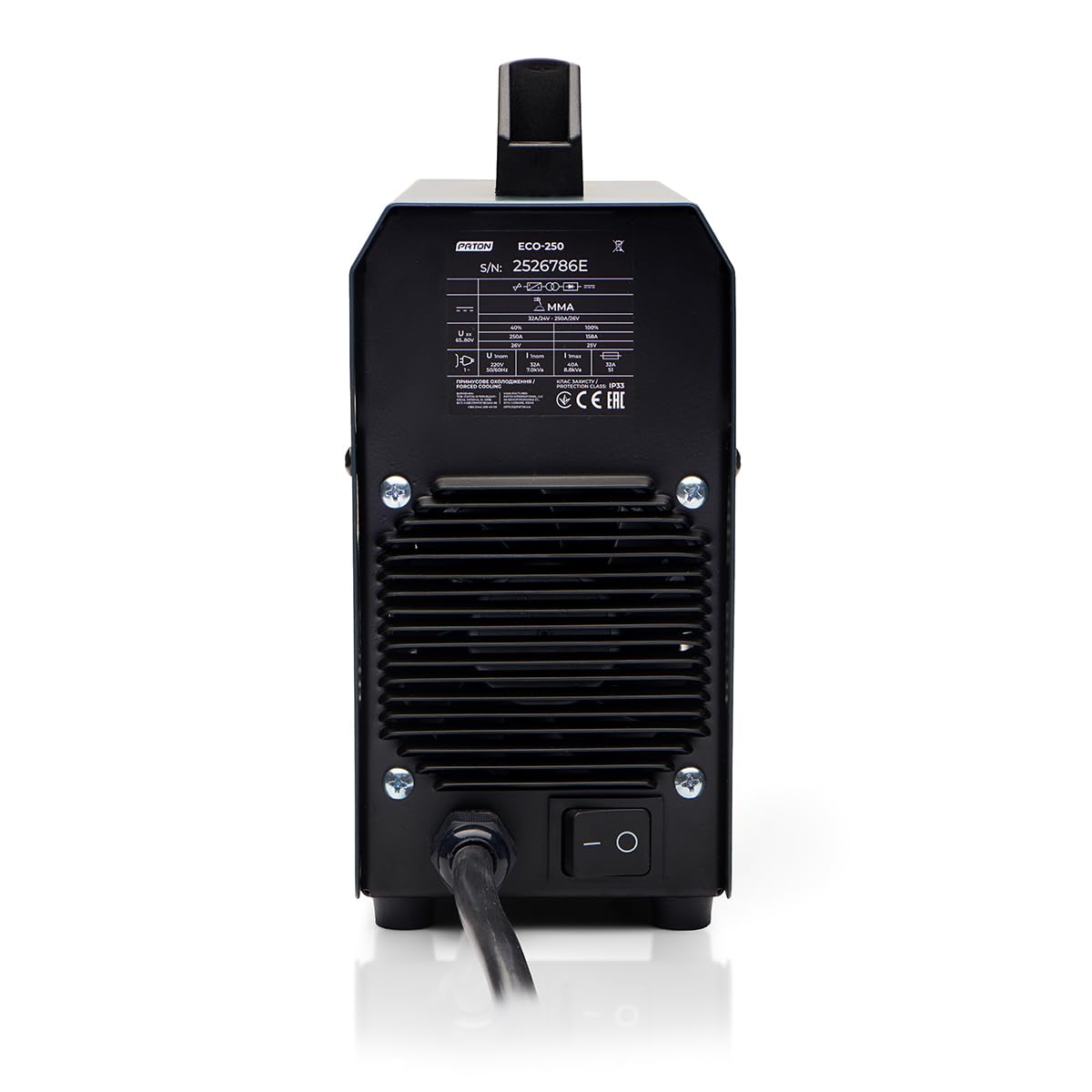PATON ECO-250 250A przenośna spawarka inwertorowa 250A – sprzęt MMA/ARC 230V, cyfrowa spawarka elektrodowa z pełnym zestawem, idealna do profesjonalnego spawania elektrodą otuloną