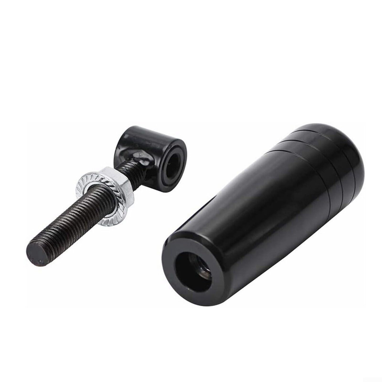 Palanca de cambios corta ajustable de aluminio con botón para diferentes modelos para BMW E30 E36, fácil instalación, todo negro, rojo y plateado (todo negro)