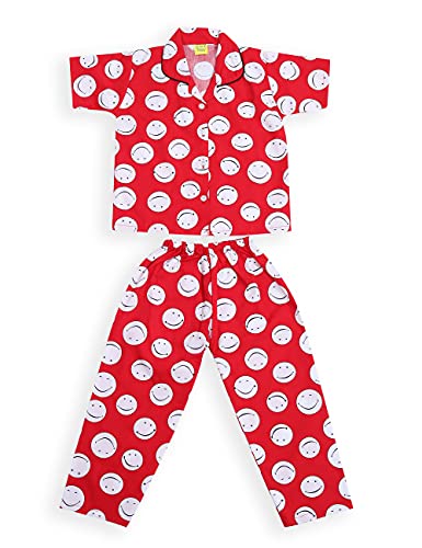 Image of A Little Swag Soft Cotton Printed Night Dress Night Suit Sleepwear Nightwear Set Unisex Kids Wear