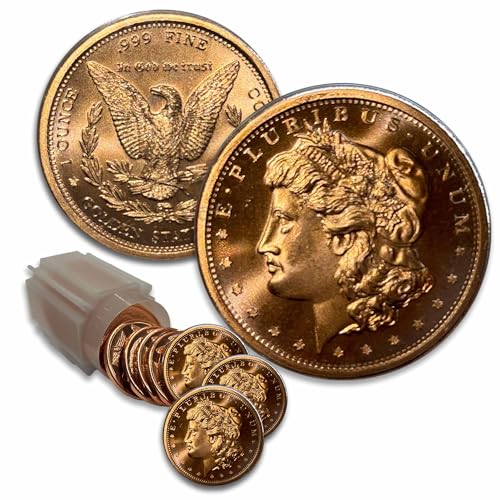 Generic 20pc x 1 oz Morgan copper round in storage tube by Generic - Used condition - US$48.37