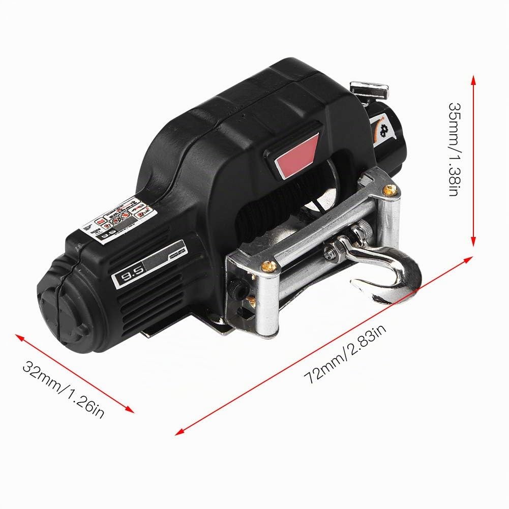Treuil de Voiture RC Crawler avec système de contrôle électrique en métal Accessoire pour 1/10 Voiture Tout-Terrain de Traxxas HSP RC 4WD