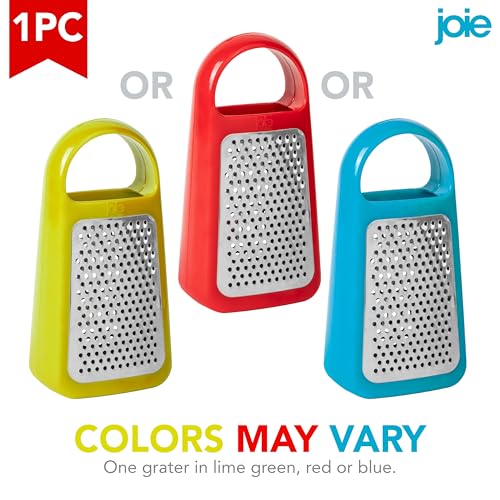 Joie Tower Grater – Double-Sided Stainless Steel Cheese & Vegetable Grater, BPA-Free & Dishwasher Safe, Assorted Colors - Image 3