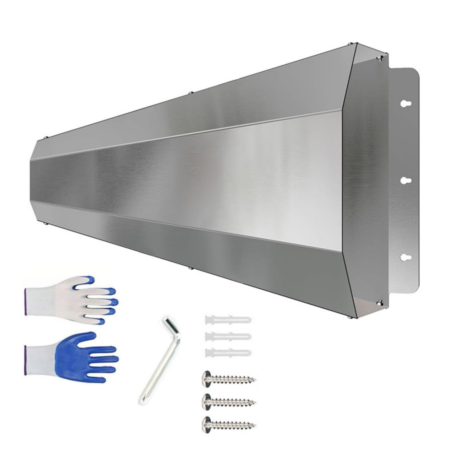 Tsophreniq Practical Nonrust Steel Poultry Slaughter Cone with Secure Mounting Holes Flat Base Includes Protective Gloves Wall Mounted Poultry Cone