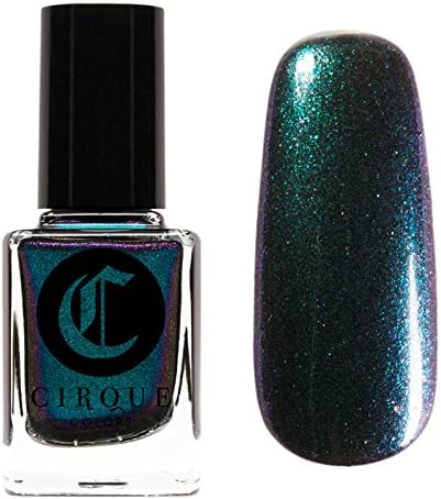 Cirque Colors Nail Lacquer, Duochrome Multichrome Color-Shifting Teal Polish, Epoch