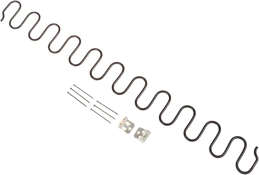 Zigzag Upholstery Spring, 50 cm Iron with Clips and Nails, for Sofa and Chair Seat Repair