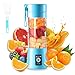 Licuadora portátil, licuadora USB eléctrica, licuadora mini licuadora licuadora portátil para batidos y batidos, licuadora de jugo de 380 ml con seis cuchillas ideal para mezclar