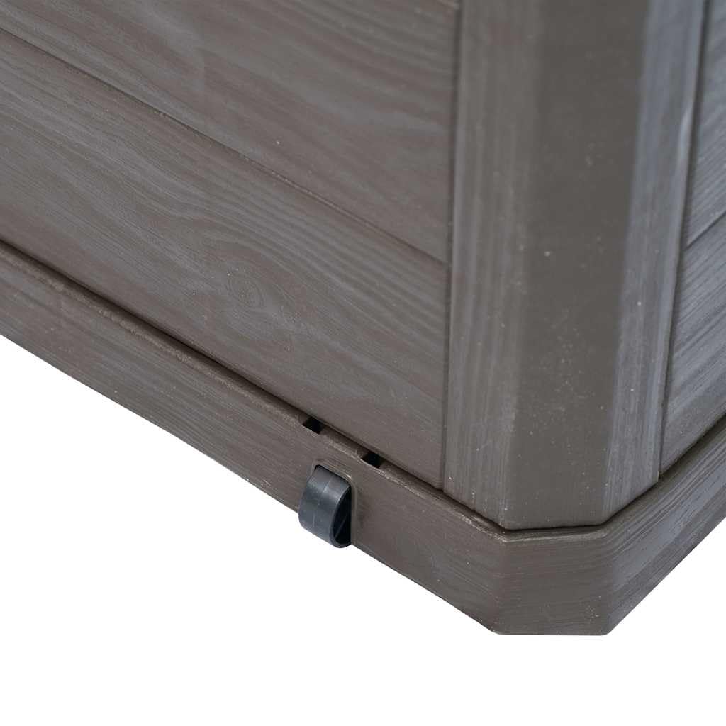 Scatola portaoggetti da giardino 280 litri, in plastica resistente, per cuscini, cuscini, copertine e attrezzi, grande spazio di archiviazione esterno ed interno, design