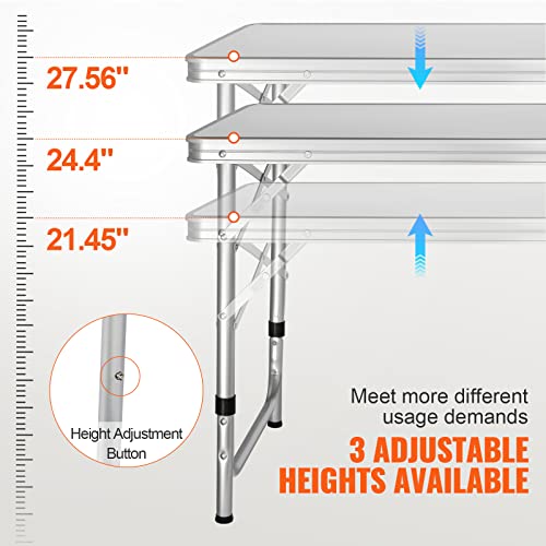 Vevor CAMPING KITCHEN TABLE Camping Kitchen Station, 3 Adjustable Height Folding Outdoor Camp Cooking Table thumb #6