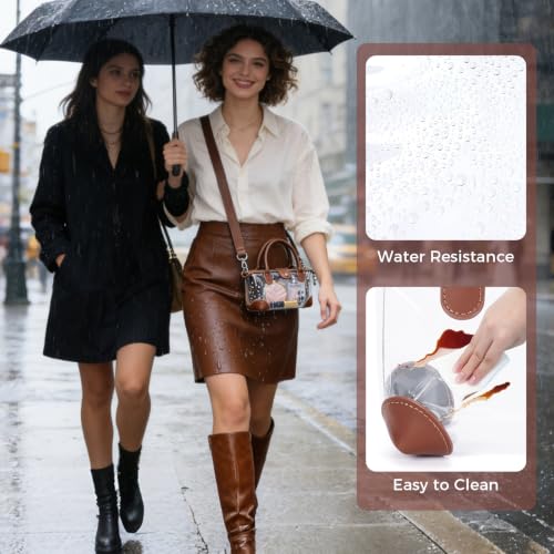 OFY Clear Bag for Stadium Approved Clear Stadium Bags for Women Small Crossbody Purse Handbags for Concerts Sports Events Brown by OFY - Used condition - Image 4