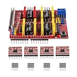 ACEIRMC 3DプリンターCNCシールドV3彫刻機拡張ボード 4X A4988ドライバーモジュールと4 x ラジエーター(キット)