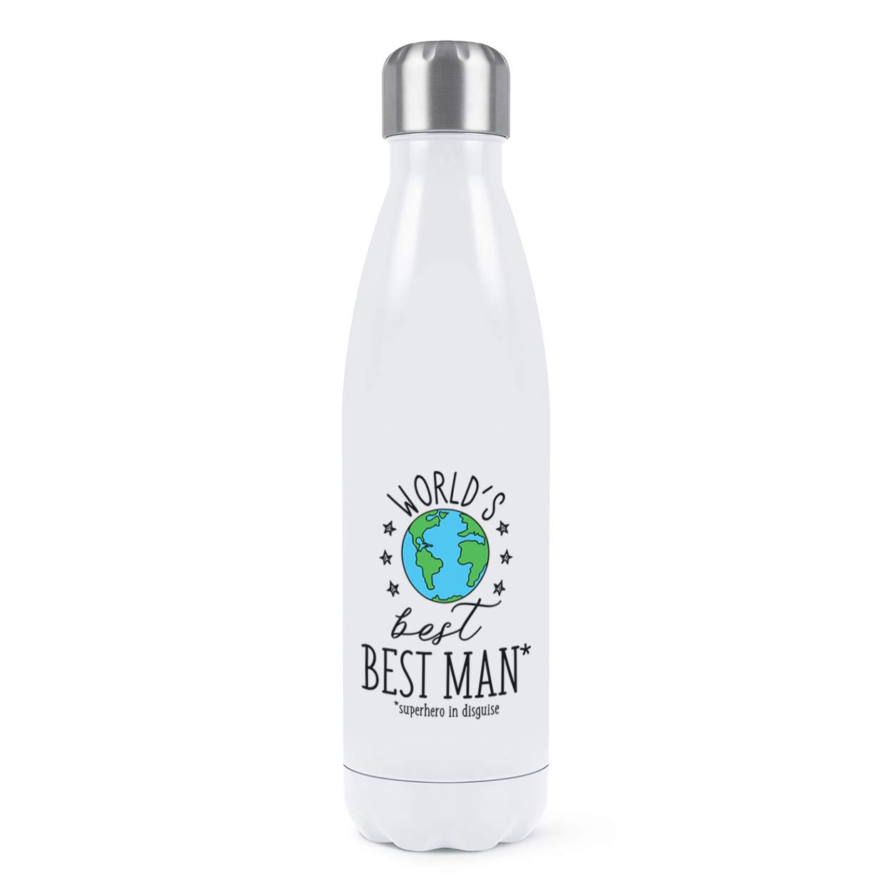 Bouteille Isolée en Acier Inoxydable 500ml Blanc pour Boissons de Sport
