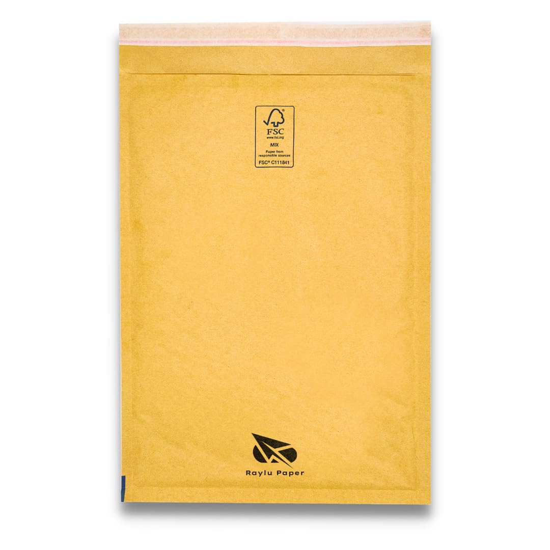 Enveloppes Matelassées Raylu Paper - Lot De 10 Kraft, 300x440 Mm, Fermeture Auto-Adhésive