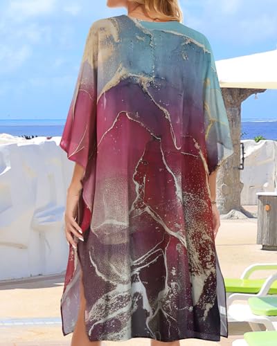 Image of Women's Kimono Beach Cover up for Summer Bathing Suits Cardigans Casual Loose Swimwear 2026
