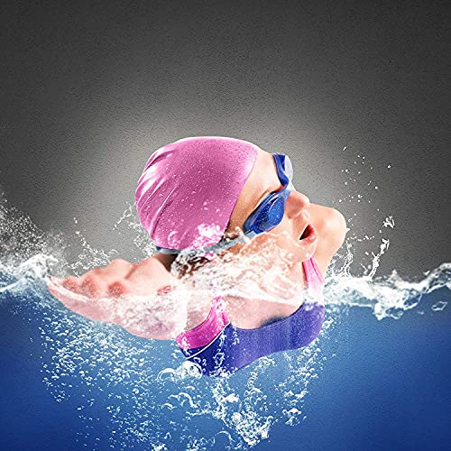 Image of Spanker Unisex Adult Silicone Swim Cap Non-Slip Swimming Cap for Long and Short Hair (Pack of 6), Color May Vary Model- A SSTP