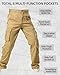 AKARMY Men's Camo Cargo Work Pants Cotton Military Army Casual Tactical Combat Pants with 8 Pockets Khaki 38x30
