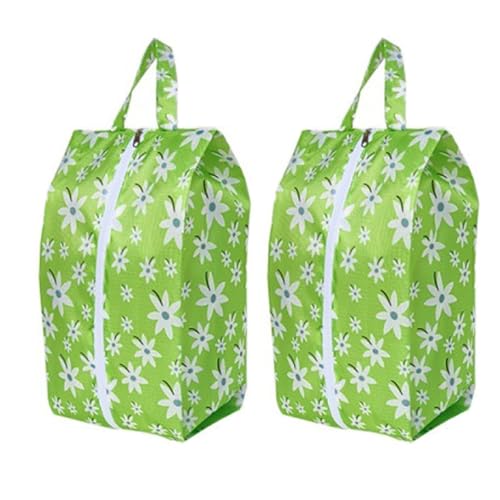 Pacote com 2 bolsas de viagem para viagem, 2 unidades, extra grande, impermeável, nylon, portátil, bolsa com zíper, essencial para viagem, B4-Folha verde, Moda e prática