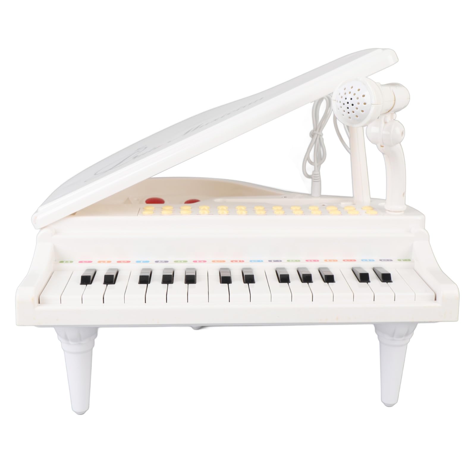Musicale Giocattolo per Bambini Tastiera Educativa a 31 Tasti con Microfono Perfetto per i Principianti (Bianco)