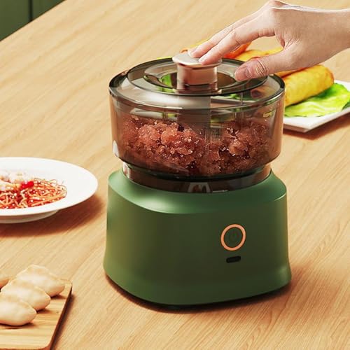 Procesador de alimentos picador de verduras, picador de ajo inalámbrico recargable por USB, 350 ml, triturador de alimentos portátil para el hogar