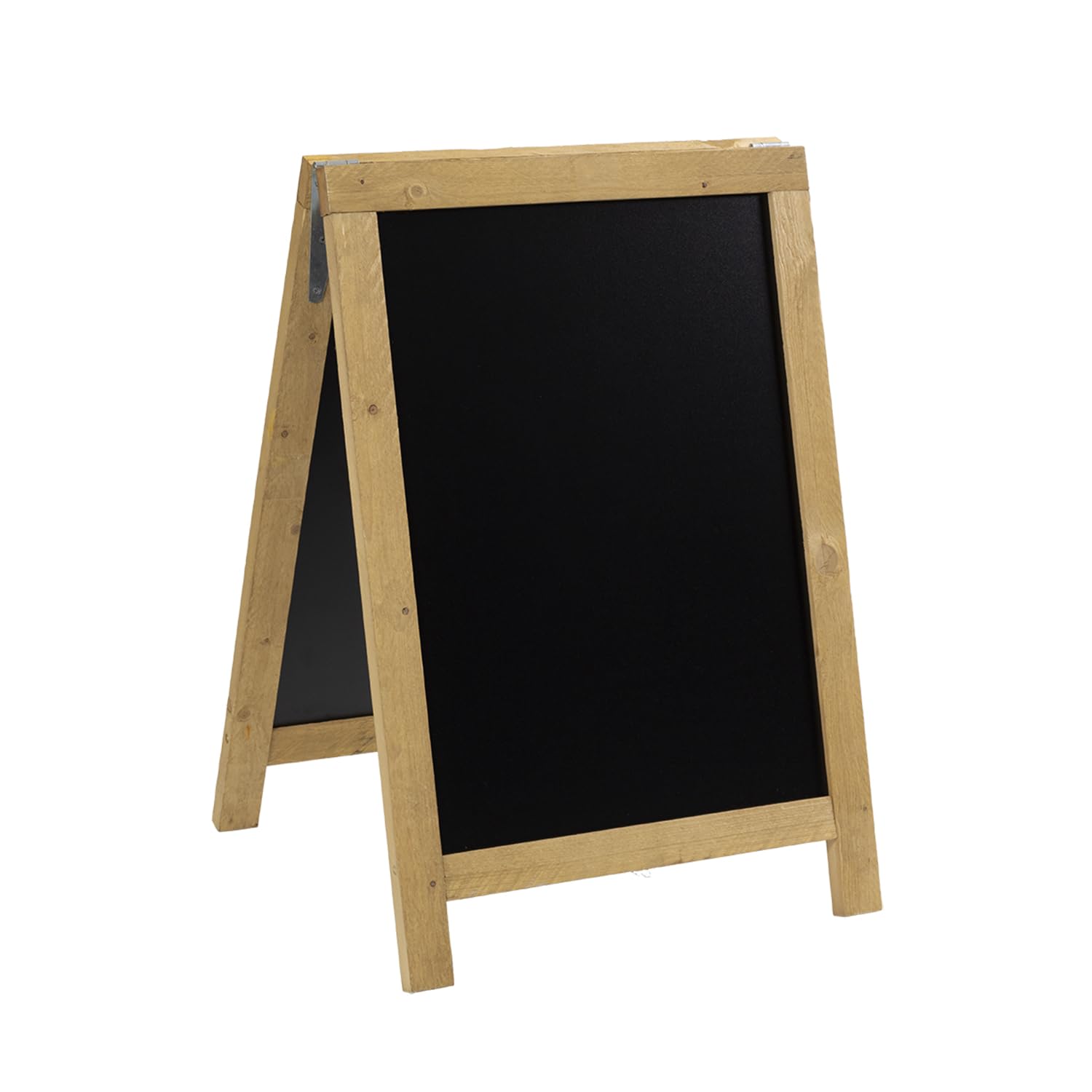 SECURIT - Pizarra con Caballete Doble Cara de Madera de Haya "Natural" | Pizarra para Rotulador de Tiza Líquida - Restaurante, Bar, Cafetería, Tienda - 54,5 x 80 cm - Color Natural
