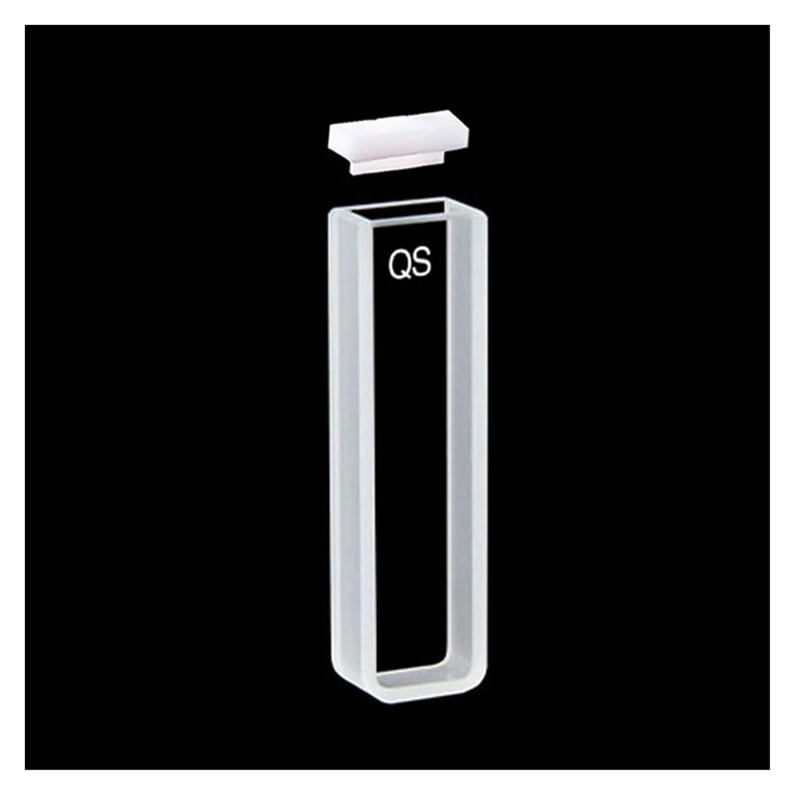 Cuvette al quarzo da 2 pezzi con coperchio, lunghezza del percorso di 5 mm, for laboratorio spettrofotometro