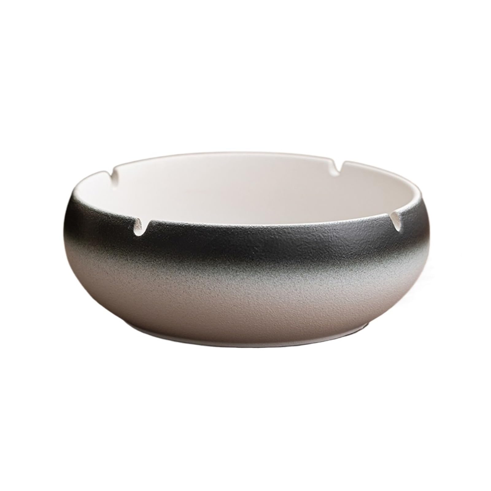 Indoor Decorative Large Ceramic Ashtray with Black and White Gradient Color Windproof for Office Desktop Decoration Smoking Cup Ornament for Desktop(Small)