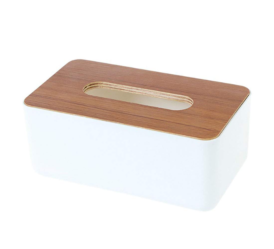 Marolaya Multi-Purpose Tissue Box Tray Tall Wood Custom Tissue Box Paper Box